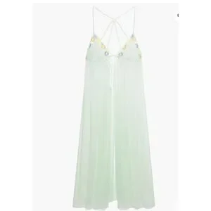 Savage X Fenty Intimates Sleepwear New Savage X Fenty Free Spirit Floral Polka Dot Lace Long Night Slip Gown 2x 74 Poshmark